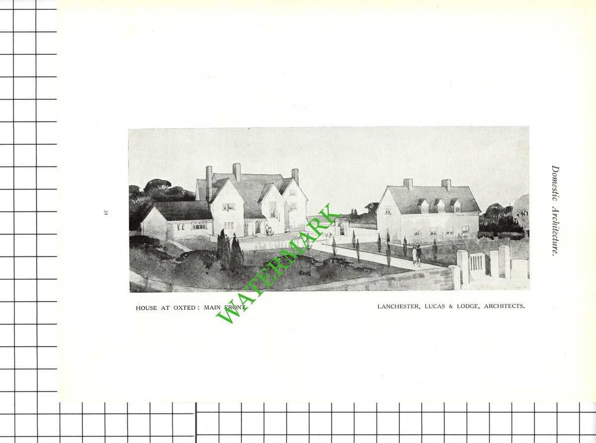 Mrs Thornton Oxted Lanchester Lucas and Lodge Architect -  c.1920s Book Prints