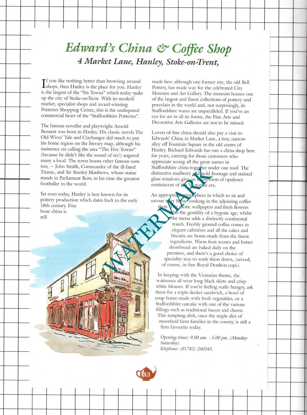 Edward's China  Hanley Stoke Margaret's Craft Old Hill Farm Redmile c2001 Advert