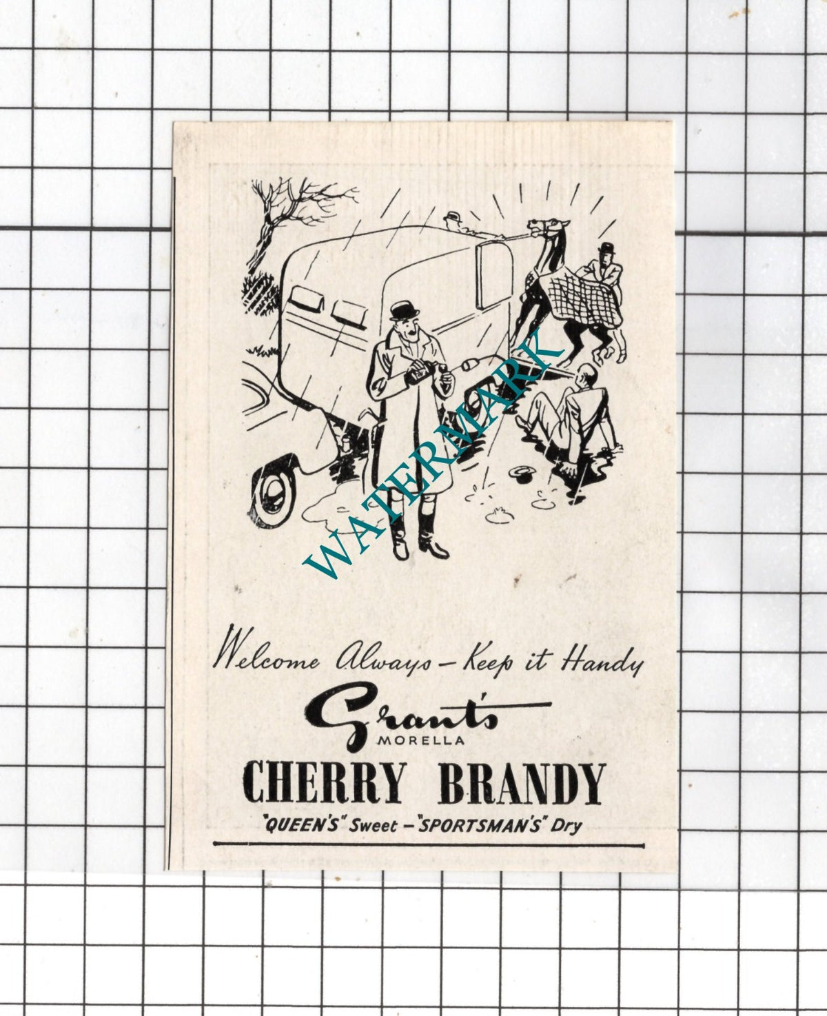 Grant's Cherry Brandy Small Advert - 1957  Clipping