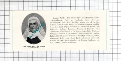 Sir James Stirling Goudhurst Kent / Sir Herbert Hardy Cozens-Hardy 1905 Clipping