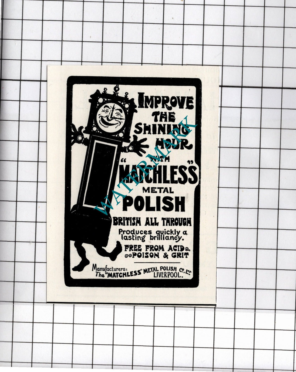 The Matchless Metal Polish Co Ltd Liverpool - 1904 Small Advert