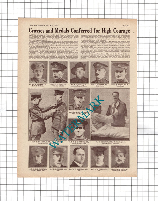 Robert Irving Langholm  Rev George Danvers Dachtler Thornley WW1 - 1918 Clipping