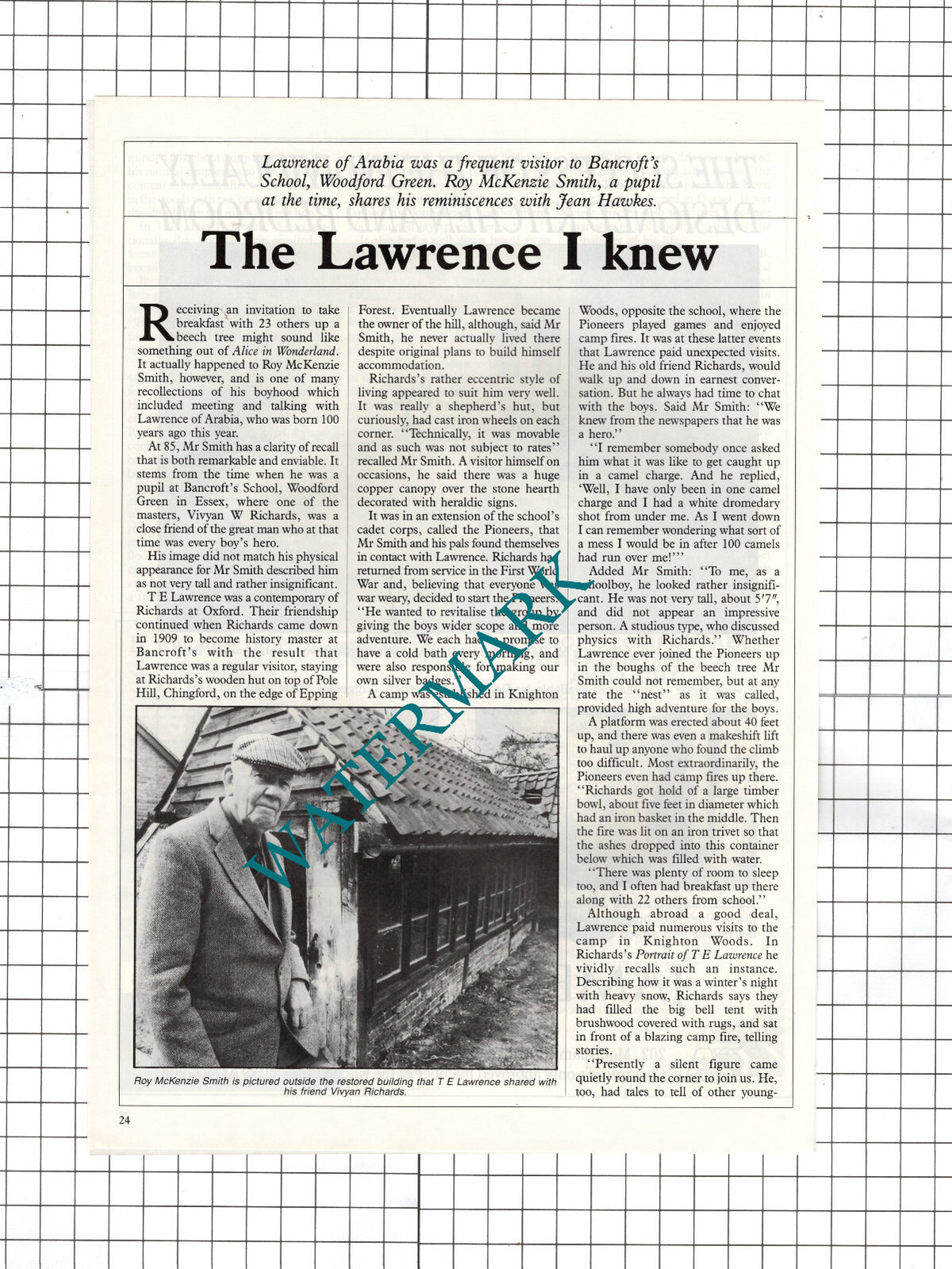 Lawrence Of Arabia  Roy McKenzie Smith- 1988 Article
