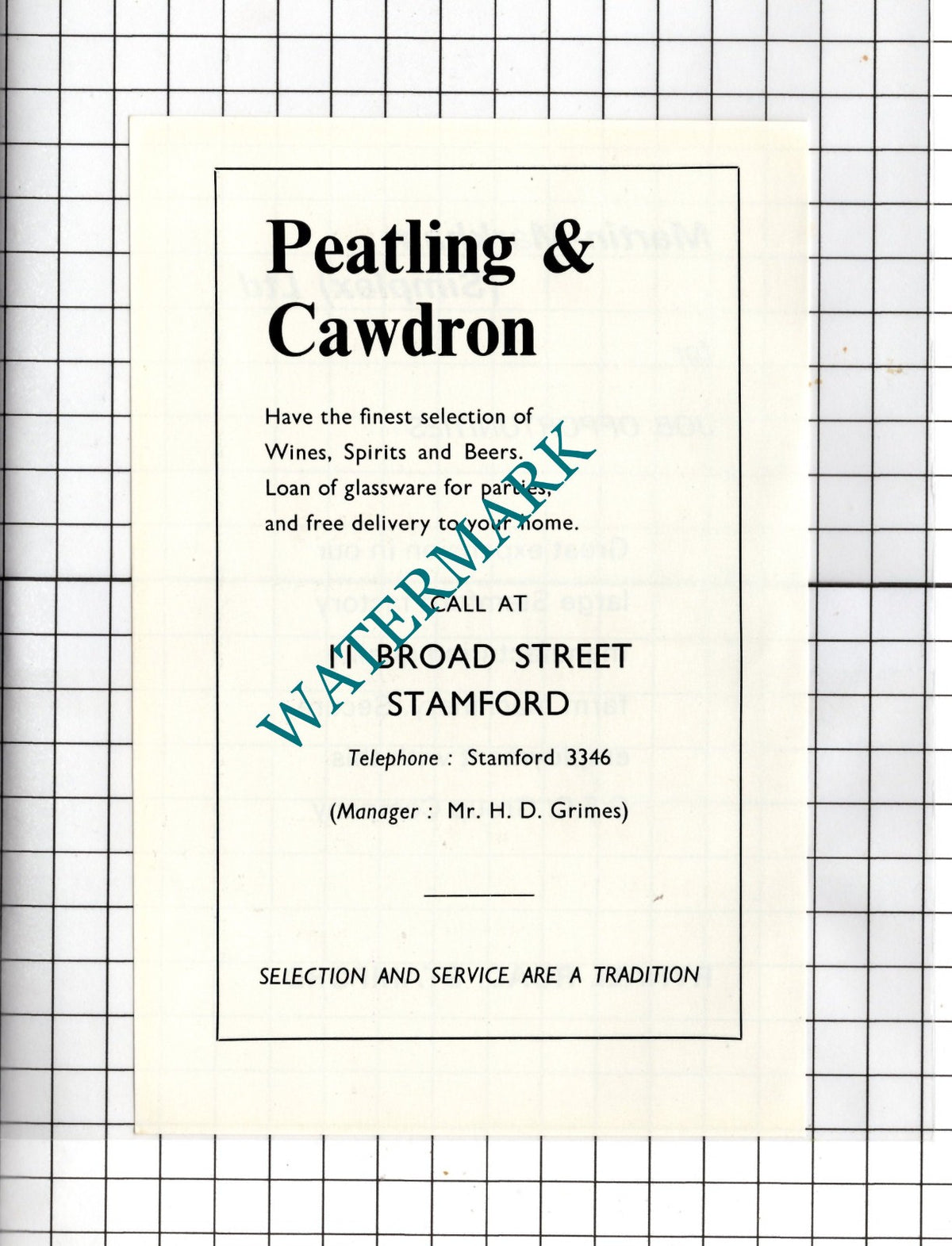 Peatling & Cawdron Stamford Lincolnshire - 1974 Advert