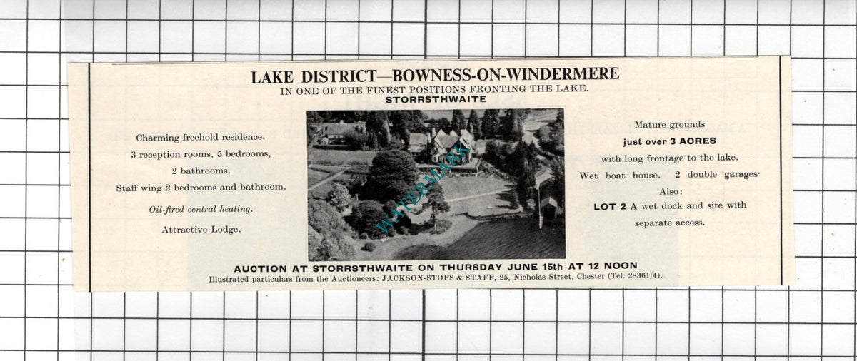 Storrsthwaite Bowness On Windermere Cumbria    - 1967 Small House  Advert
