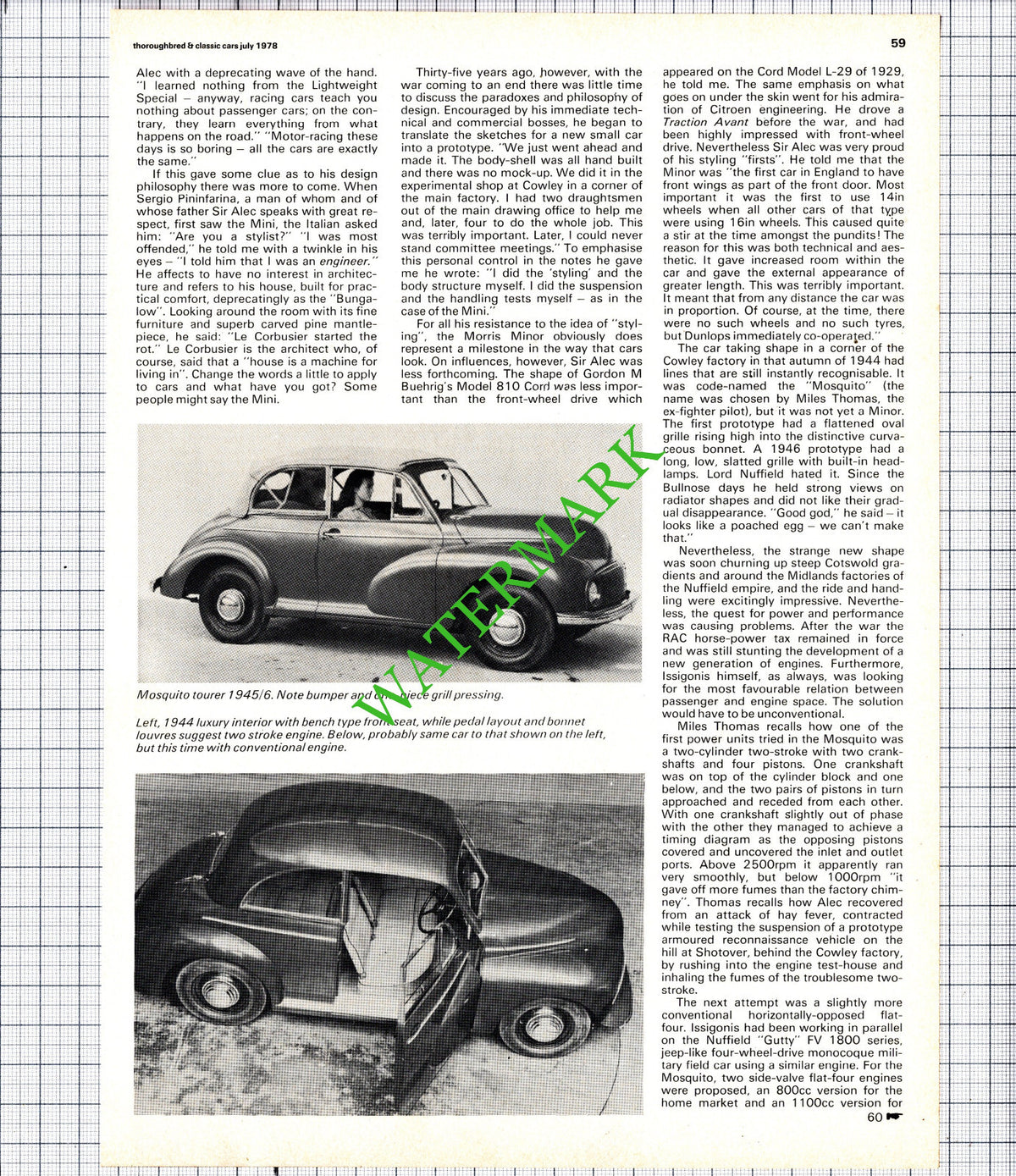 Morris Minor Car - 1978 Article / Print