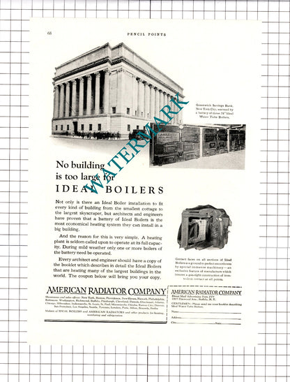 Greenwich Savings Bank New York / Southwestern Bell St Louis  1926 Advert/ Print