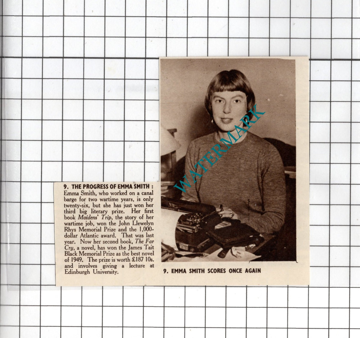 Emma Smith Author  -   1950 Small Clipping