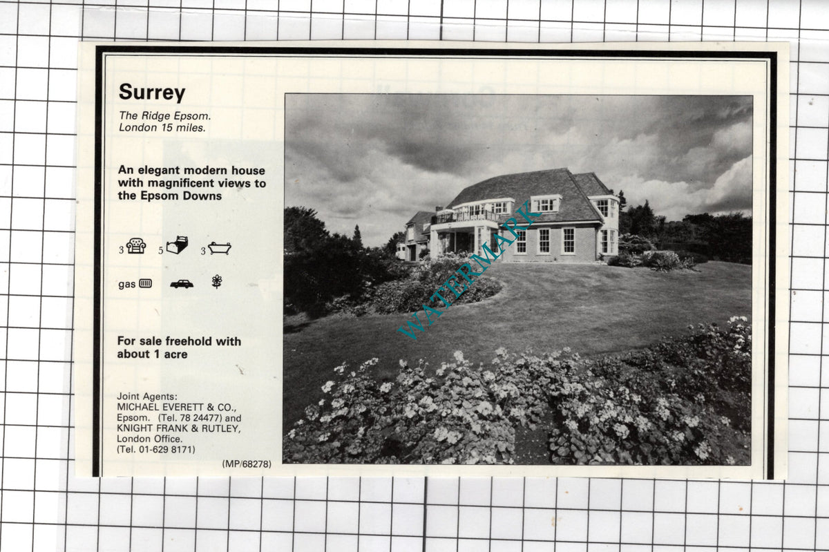 The Ridge Epsom Surrey  - 1980 House Sale Advert