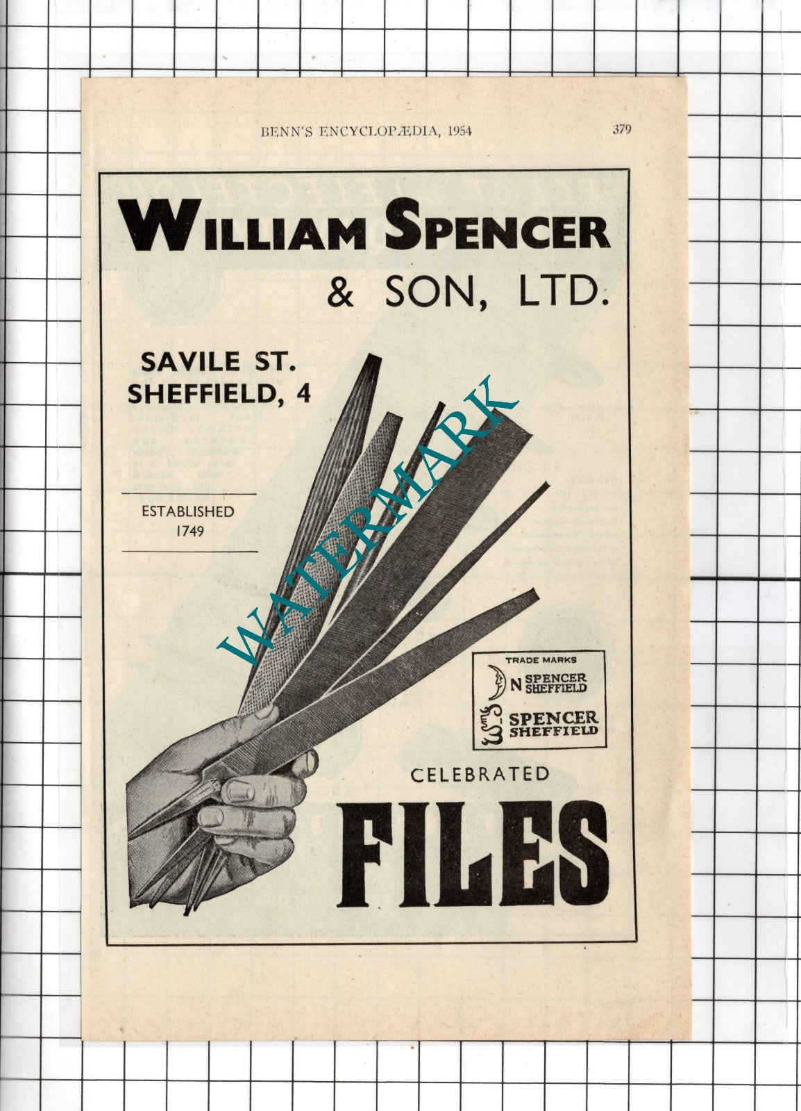 William Spencer & Son Ltd Sheffield / Elliott-Lucas Ltd Cannock  - 1954 Advert