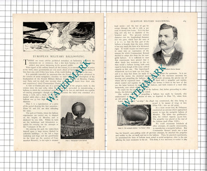 European Military Ballooning Alaricus Delmard Raymond Blathwayt - c.1899 Article