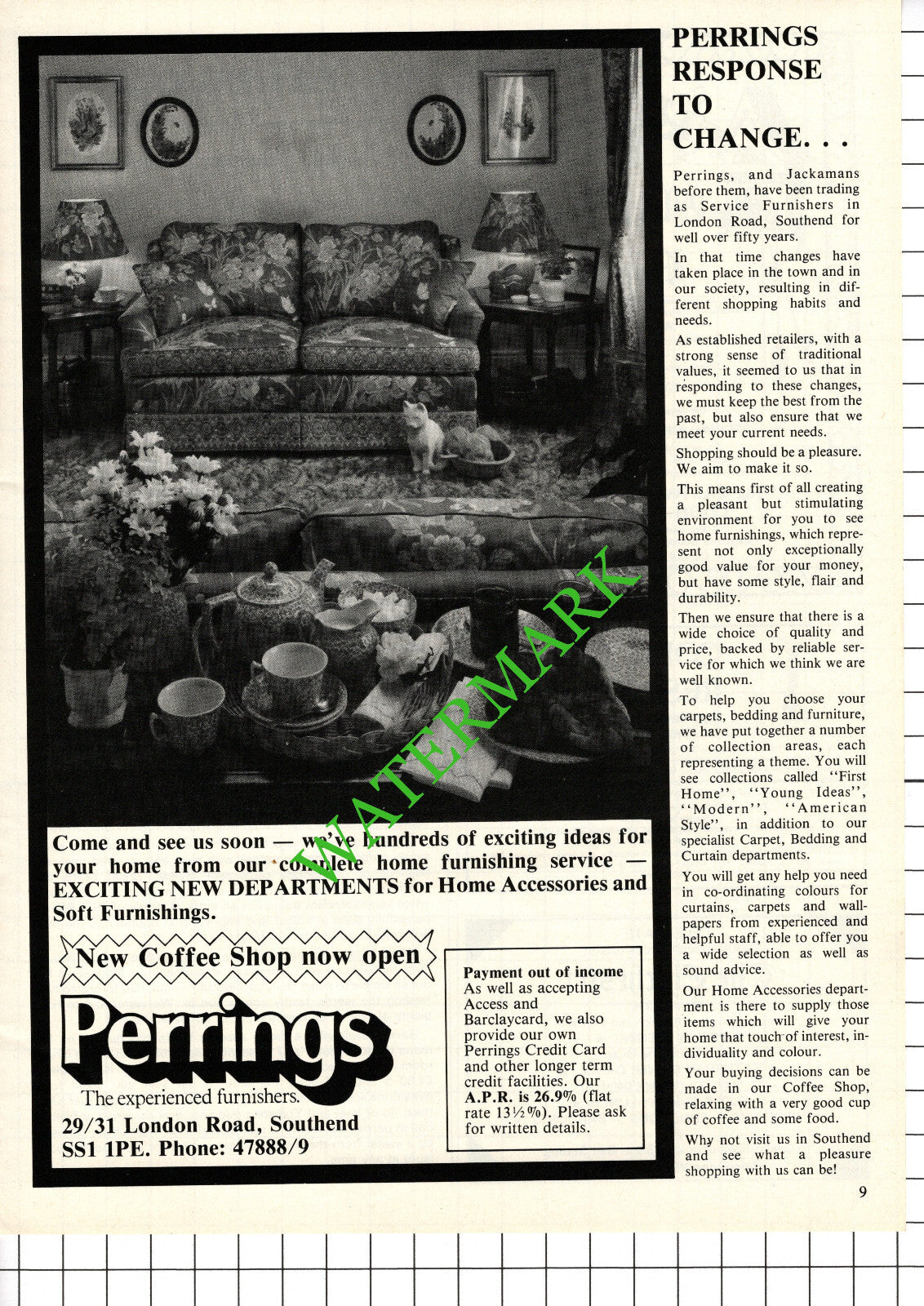 Perrings Southend Essex Advert - 1981 Cutting / Print
