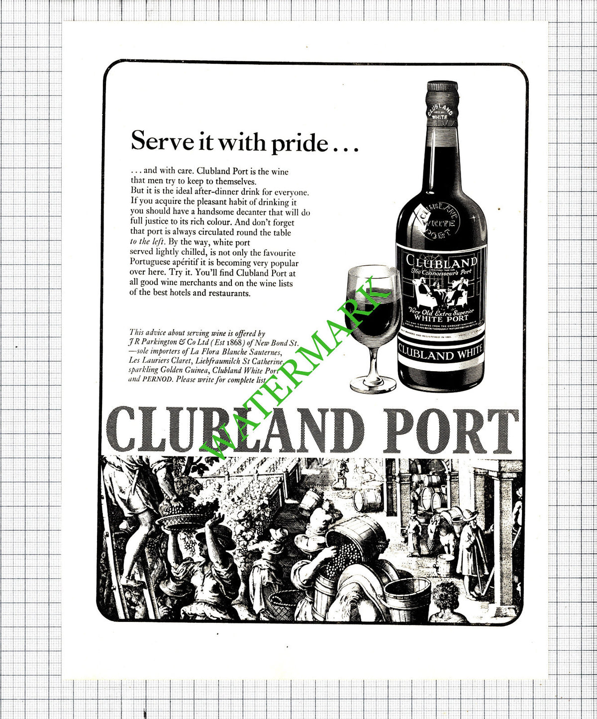 Clubland Port Advert  - 1965 Cutting
