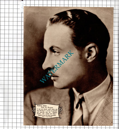 Greta Garbo Actress / Rod La Rocque Actor - 1929 Clipping