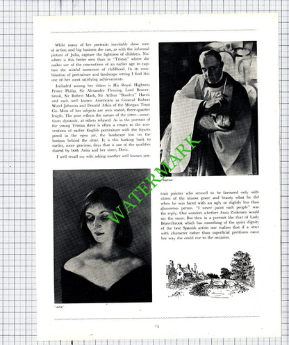 Anna Zinkeisen Artist Suffolk Rev Leslie Brown St Edmunsbury -  1975 Article