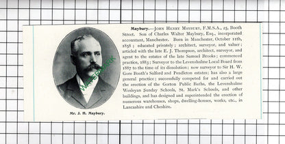 Thomas Muirhead Dunham St Anne's / John Henry Maybury Manchester c.1905 Clipping