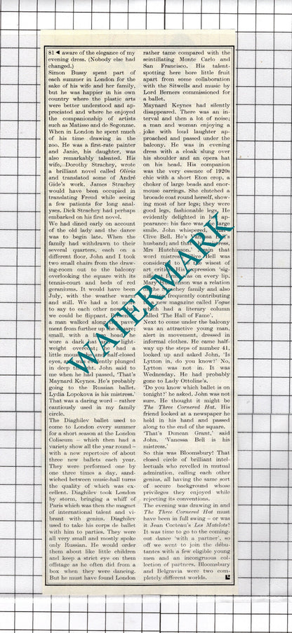 Lytton Strachey 41 Gordon Square Bloomsbury London  - 1980 Article