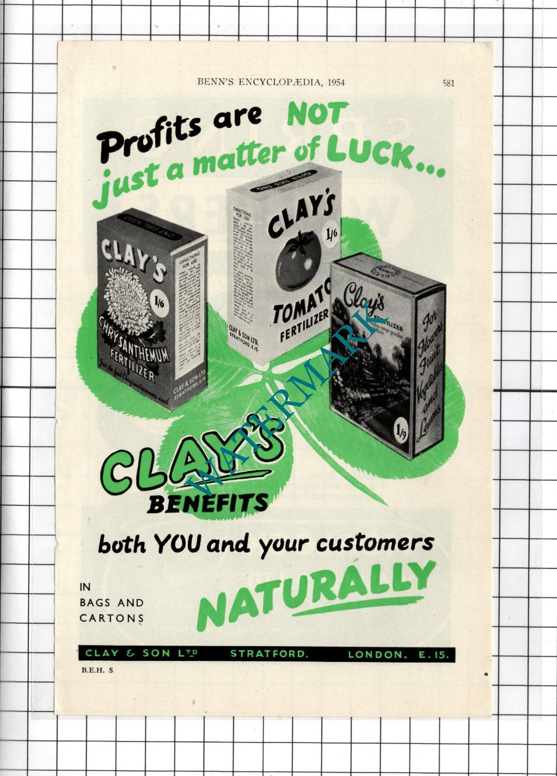 Clay & Son Ltd Stratford London Morlock Washer Co Ltd Wolverhampton 1954 Advert
