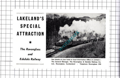 Ravenglass & Eskdale Railway / Waterhead Marine Ltd  Ambleside  - c.1968 Cutting