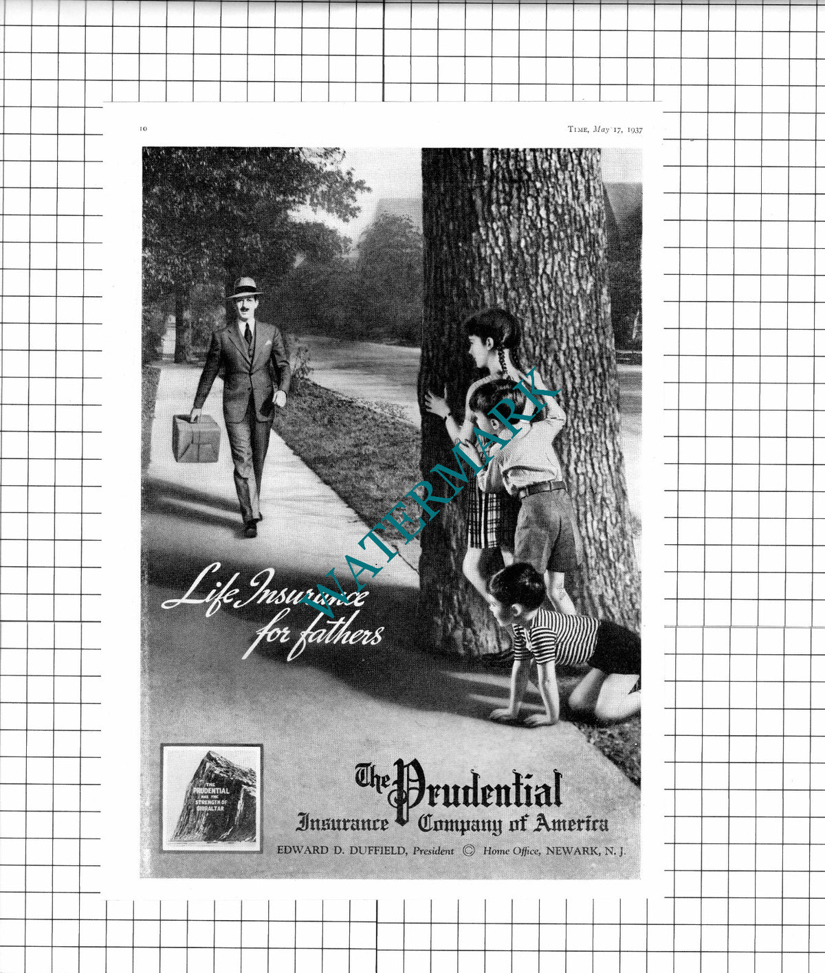 The Prudential Insurance Company Of America Edward Duffield Advert - 1937