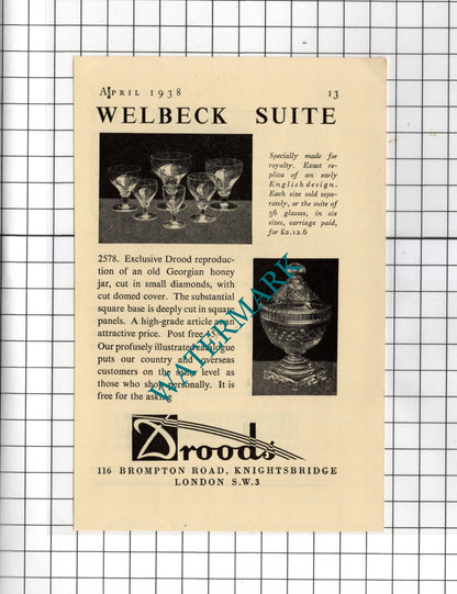 Droods Knightsbridge London / Ashwell & Nesbit Ltd Leicester - 1938 Advert