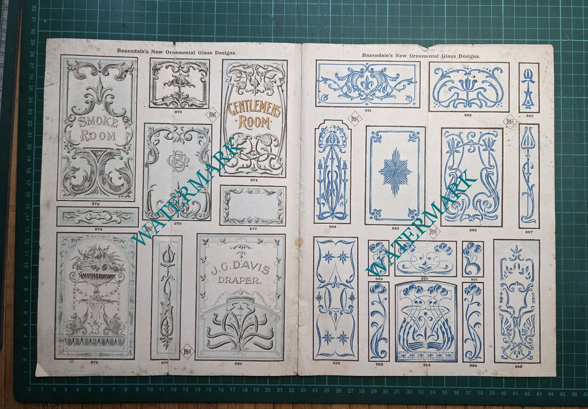 Baxendale & Co Miller Street Manchester Folded Pullout Advert - 1887