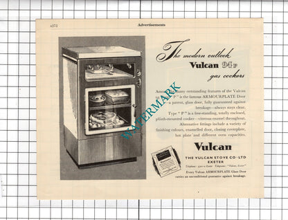 Carron Company Carron Stirlingshire / The Vulcan Stove Co Exeter - 1951 Advert