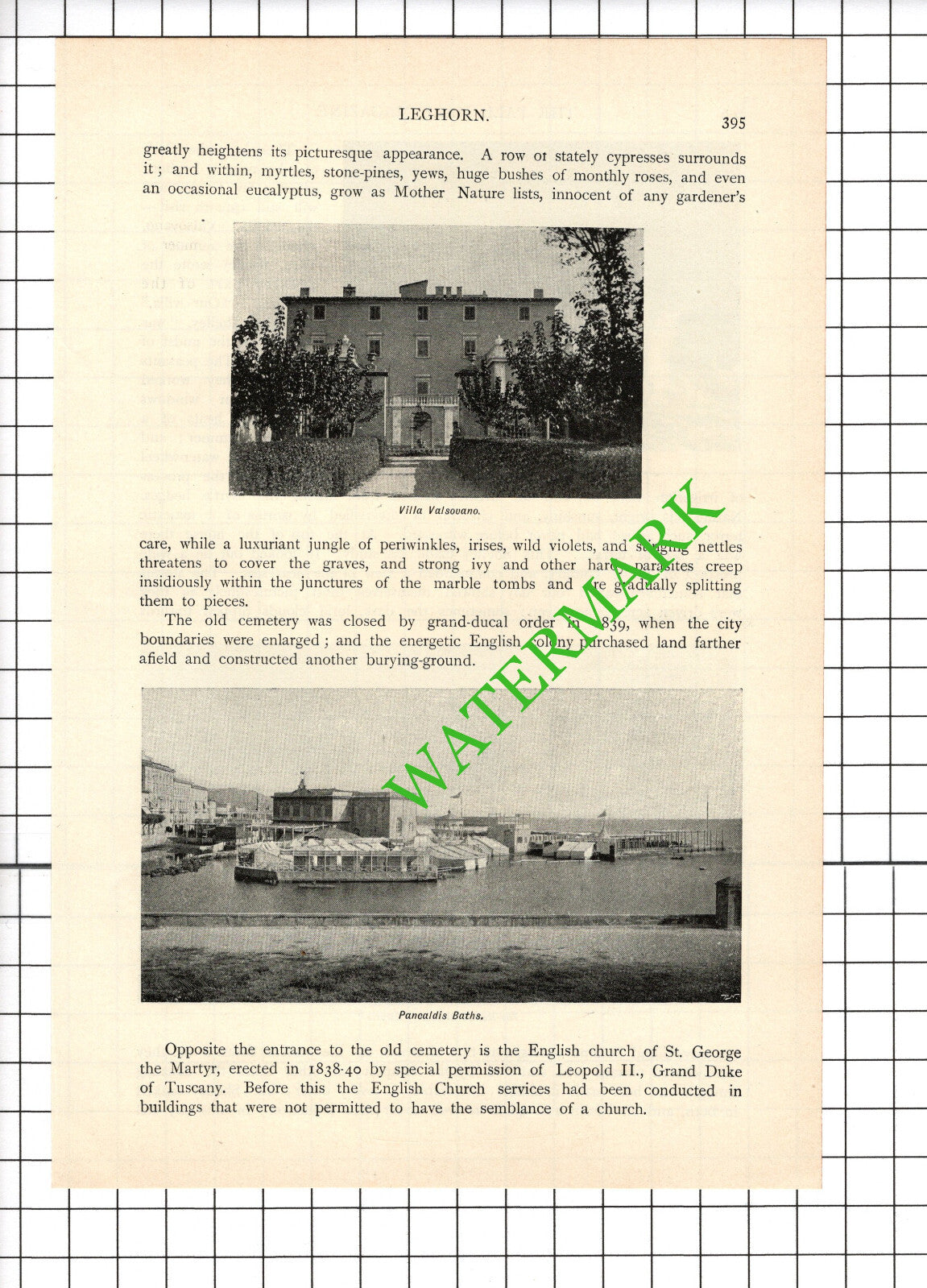 Leghorn Italy Livorno Montgomery Carmichael  - 1898 Article