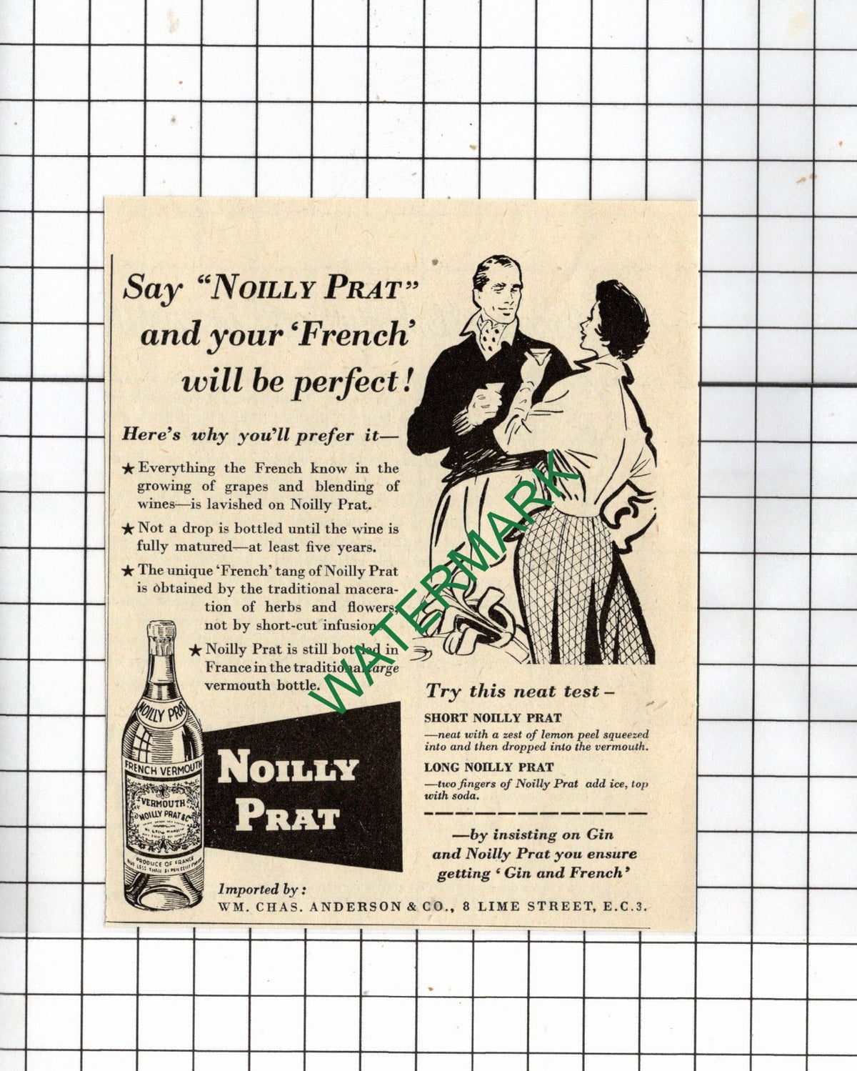 Noilly Prat - 1955 Small Advert