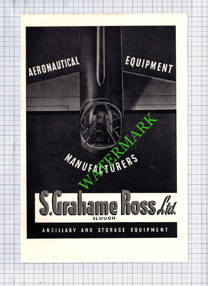 S Grahame Ross Ltd Slough / Morris & Ingram London ADVERT - 1942 Cutting / Print
