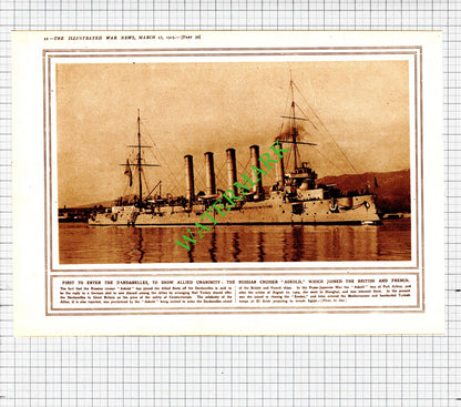 Georges Fabre Apparatus Chambenoist / ASKOLD Russian Ship WW1 - 1915 Cutting