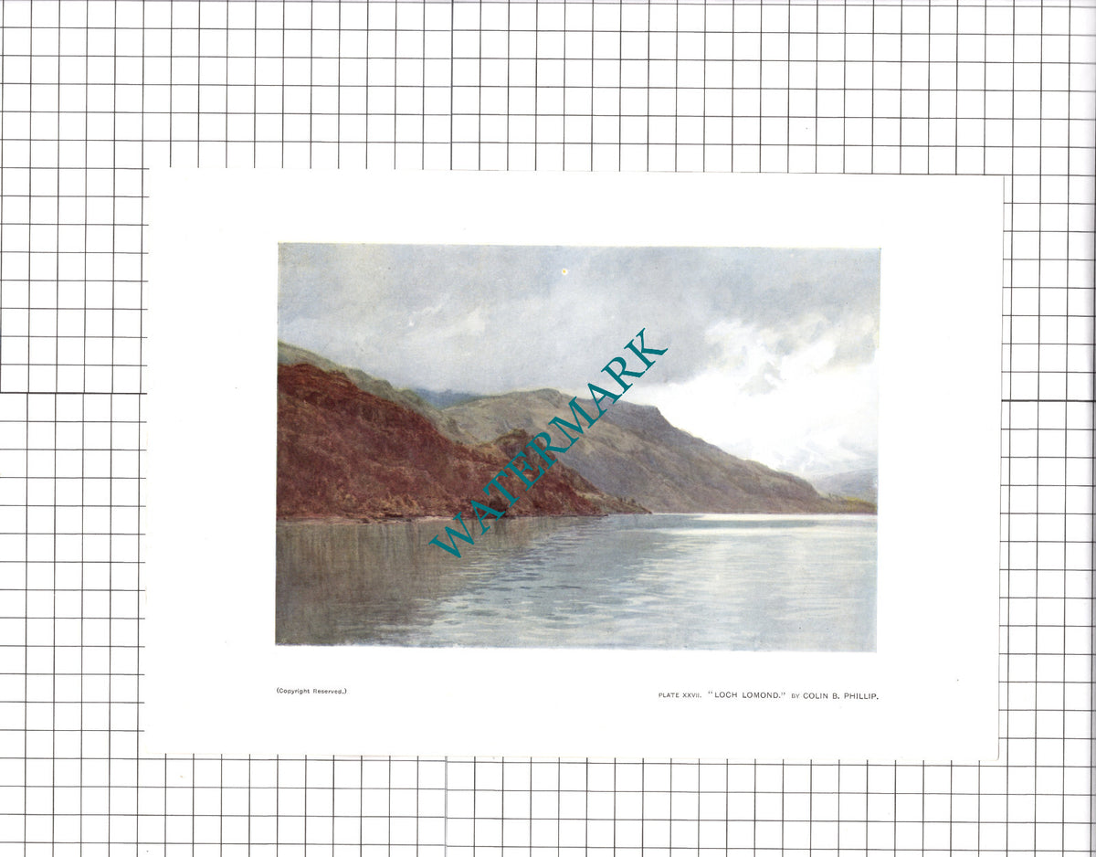 Loch Lomond Colin B Phillip    - 1904 Print