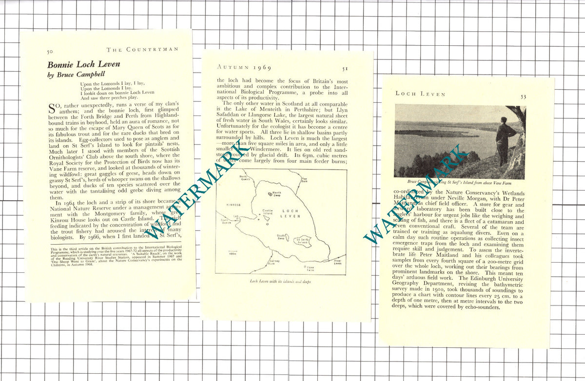 Loch Leven Scotland Bruce Campbell Peter Maitland - 1969 Article / Print