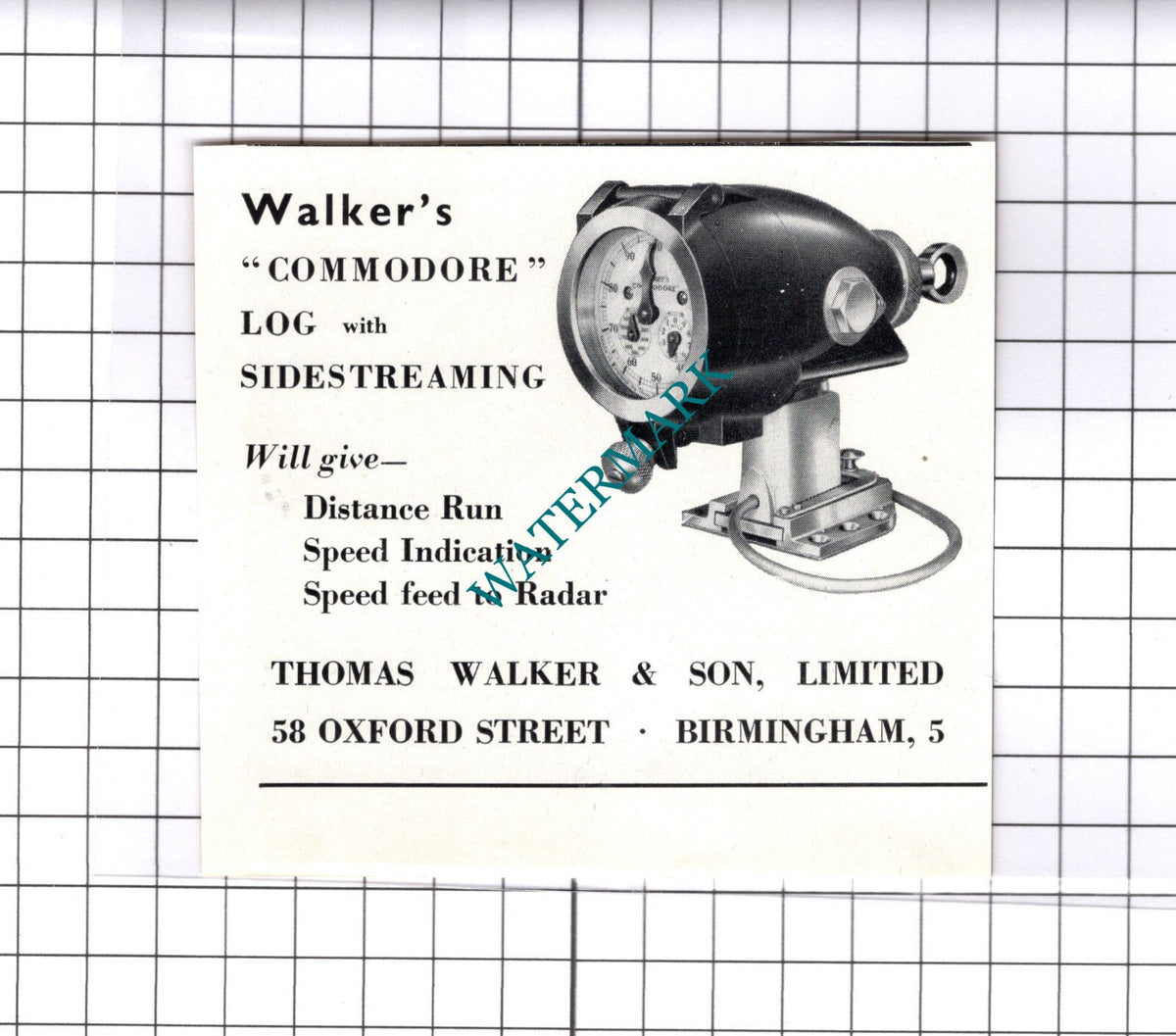 Thomas Walker & Son Birmingham / Cook Welton & Gemmell Beverley - c.1947 Advert