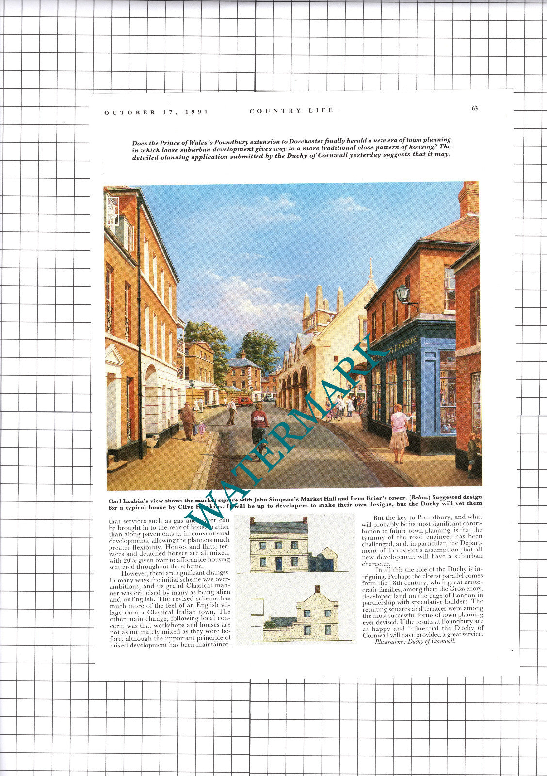 Poundbury Dorset  - 1991 Article