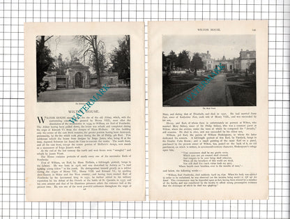 Wilton House Salisbury by Beatrix Pembroke  - c.1899 Article