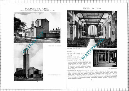 St Chad's Church Bolton Richard Nickson Architect - c.1947 Article / Print