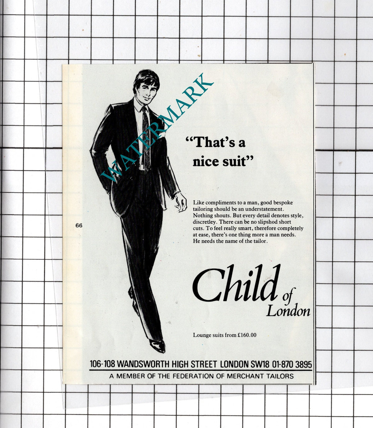 Child Of London Advert - 1980 Small Cutting