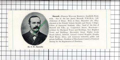 James Diggle Mould Glossop / Francis William Maxwell Prestwich - c.1905 Clipping