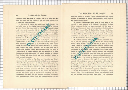 The Right Hon Herbert Henry Asquith Croft House Morley -- c.1920 Print / Article