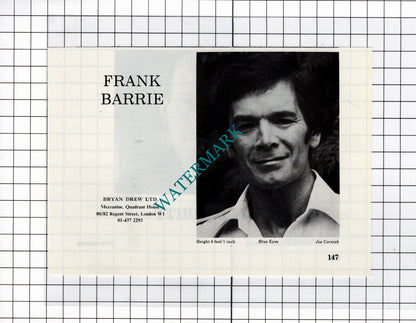 Frank Barrie Actor / Ian Barritt Actor - 1986 Advert