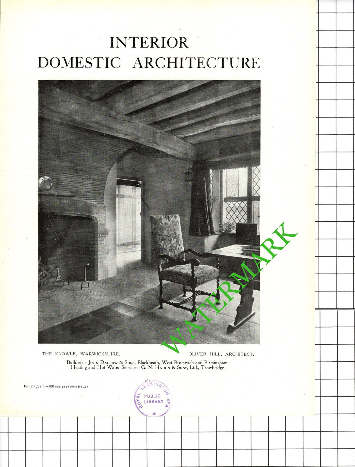 The Knowle Warwickshire Oliver Hill Architect -  c.1920s Book Prints