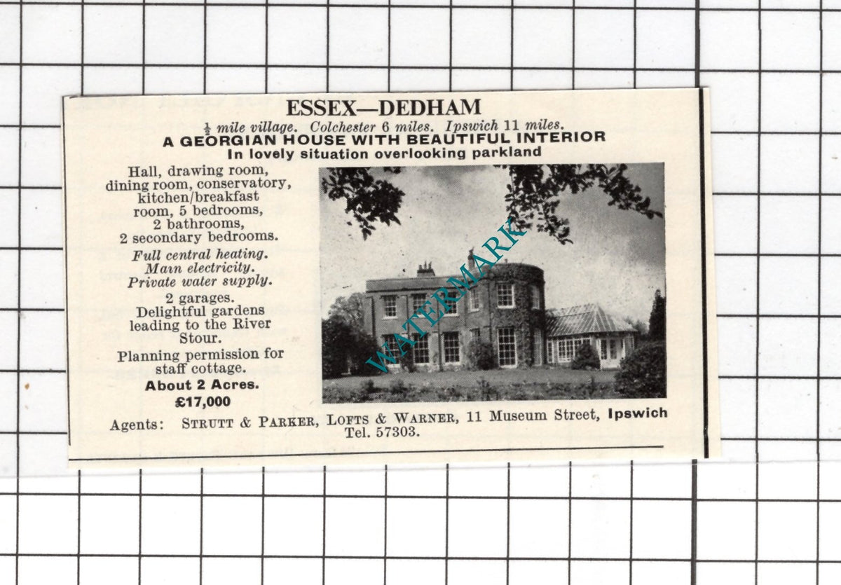 Dedham Essex SMALL House Advert - 1967