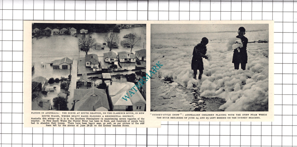 South Grafton Australia Floods Clarence River - 1950 News Clipping