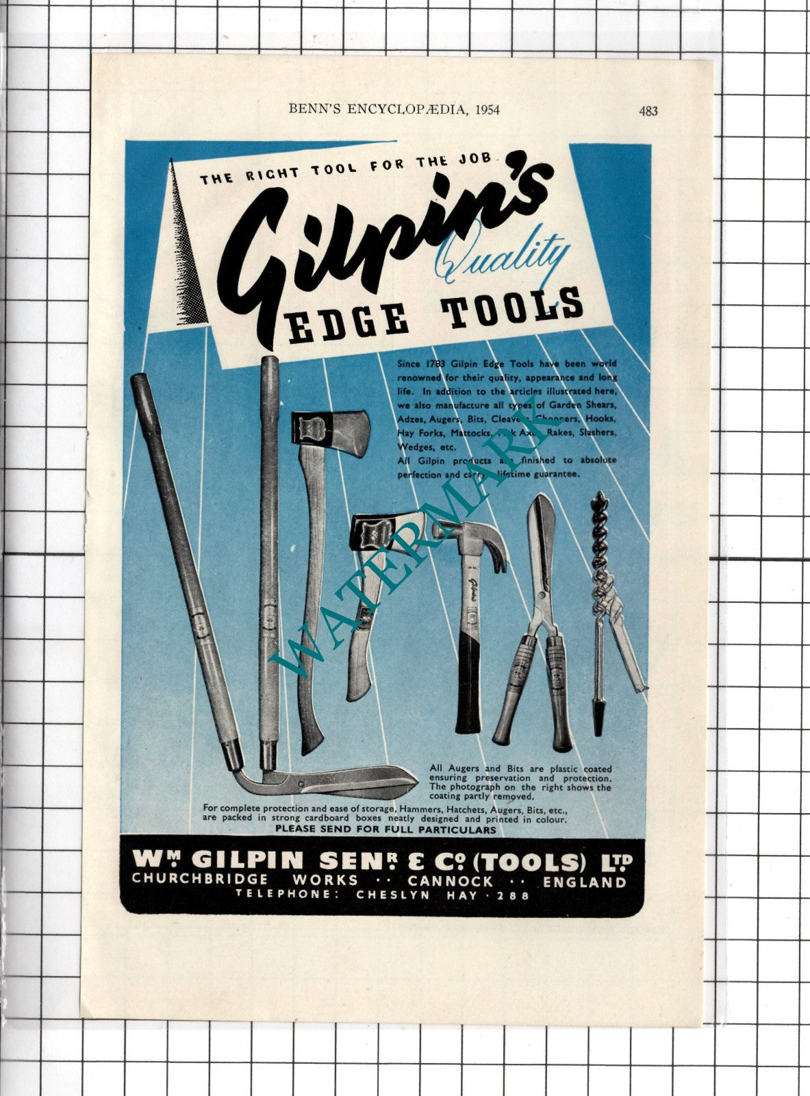 William Gilpin Ltd Cannock / Douglas Lawson & Co Ltd Birstall Leeds  1954 Advert