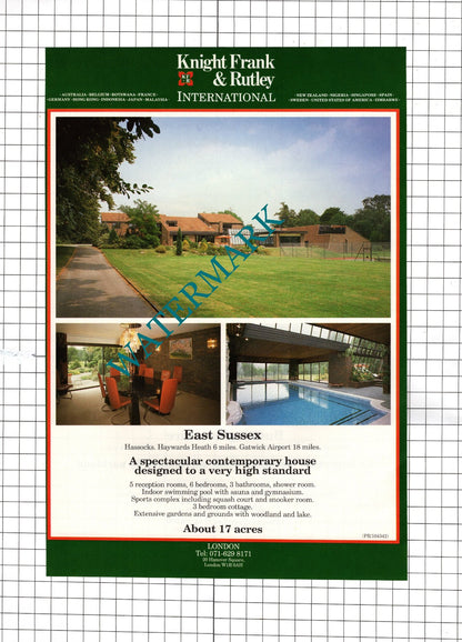 Great Missenden Buckinghamshire / Hassocks Sussex - 1991 House Sale Advert