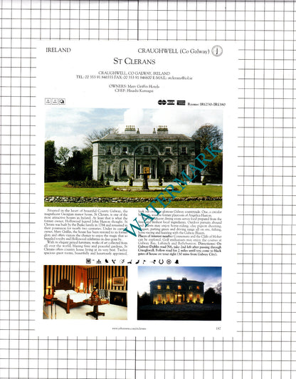St Clerans Craughwell Galway Ireland / Earls Court House Killarney  -2001 Advert