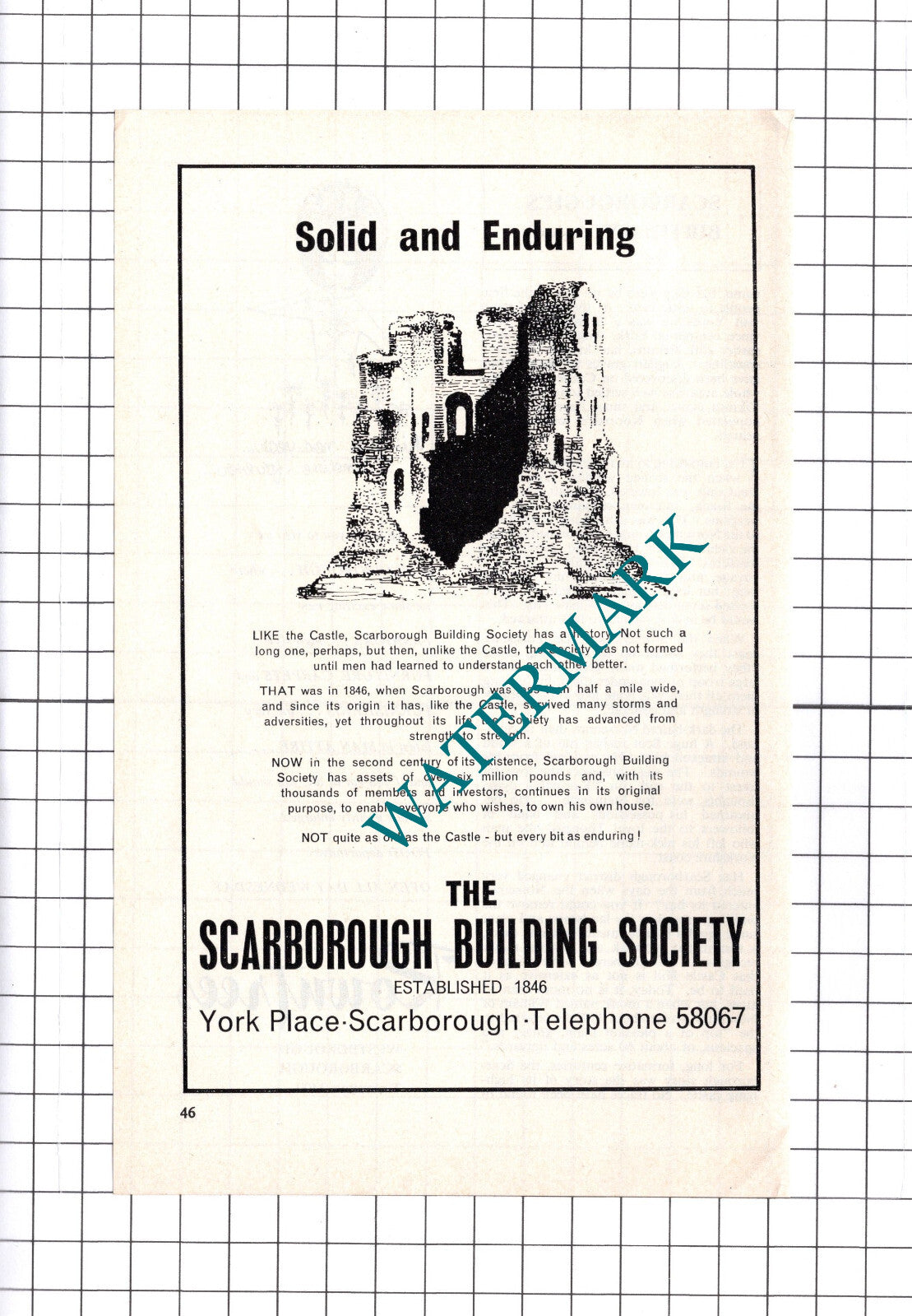 The Scarborough Building Society Advert - 1966 Clipping  / Print