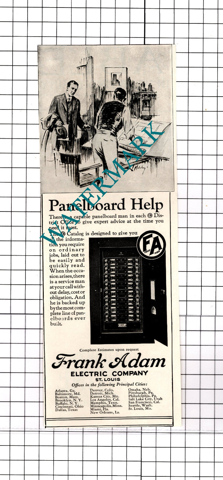Frank Adam Electric Company St Louis Advert - 1927 Clipping / Print