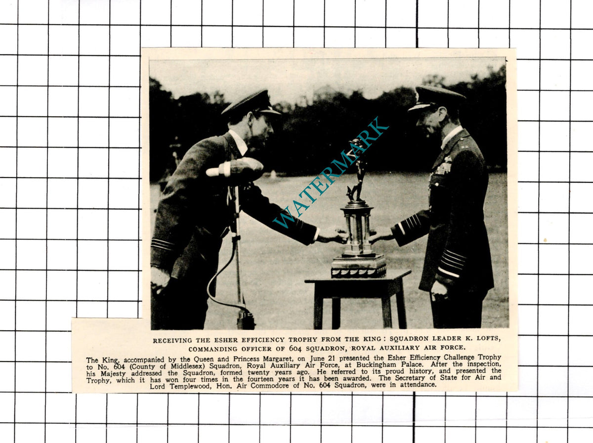 Squadron Leader K Lofts 604 Squadron Royal Auxiliary Air Force -1950 Clipping